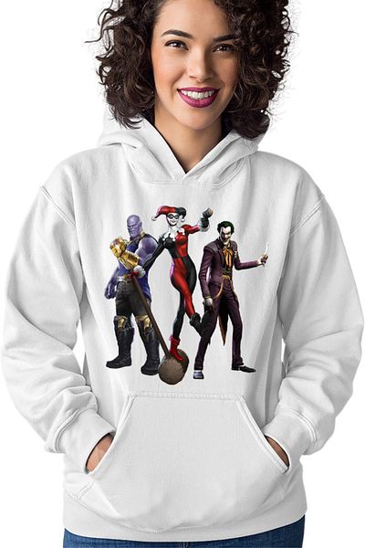 OEM Hanorac Femei Joker Harley Quinn Woman Thanos Evil Real Life Story