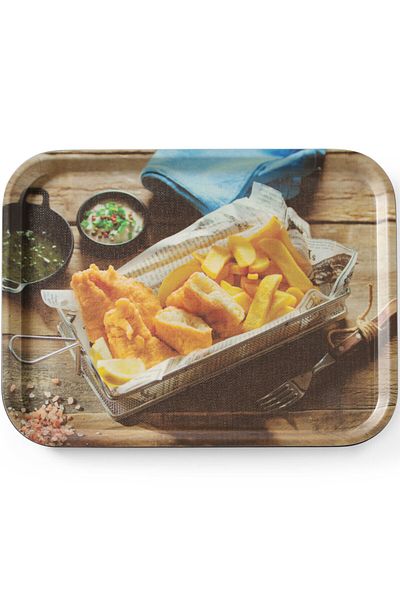 HENDI Taca antypoślizgowa do serwowania tasty fish chips 330 x 430 mm - 508022