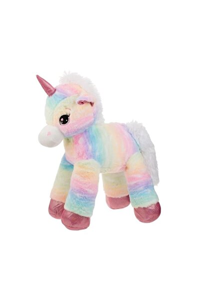 divendi-ro Unicorn curcubeu cu sclipici, poliester, 65×30×35 cm, roz