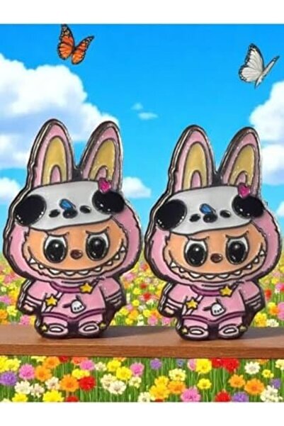 Toybox Metal Adhesive Sticker with Monster Design for Mobile or Any Smooth Surface (2 Pieces)