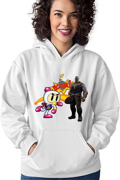 OEM Women's Hoodie Thanos Bomberman Accident Hurt