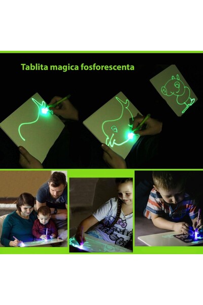 PROCART Magic re-writable phosphorescent board, invisible UV marker A3