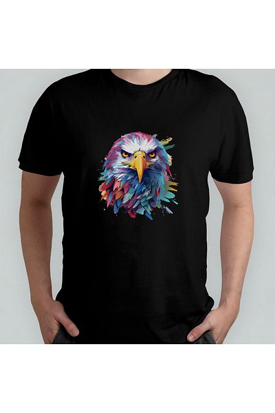 Pixxa Kartal Eagle Unisex 100% Cotton Crew Neck T-Shirt Model 1