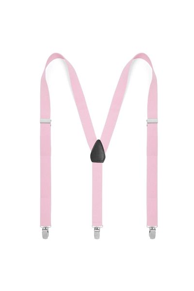 OEM Men's Suspenders with Metal Clips, 3.5 cm, Pink