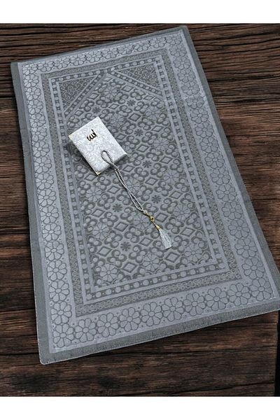 AYHANHOME 3 Piece Velvet Woven Sponge Filled Dowry Gift Prayer Rug