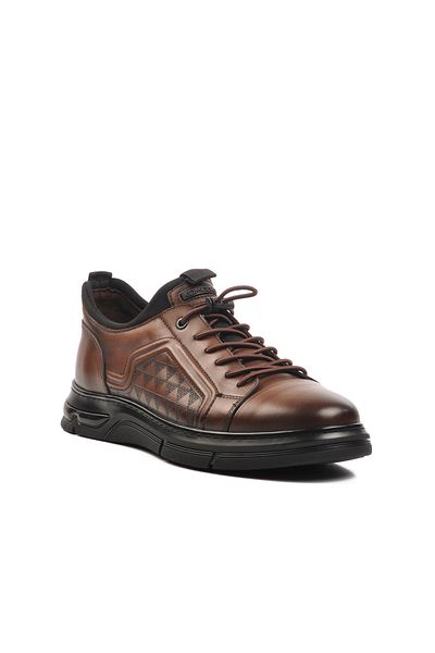 AYK'S Pantofi casual pentru bărbați din piele naturală maro 4K2530-2120 M