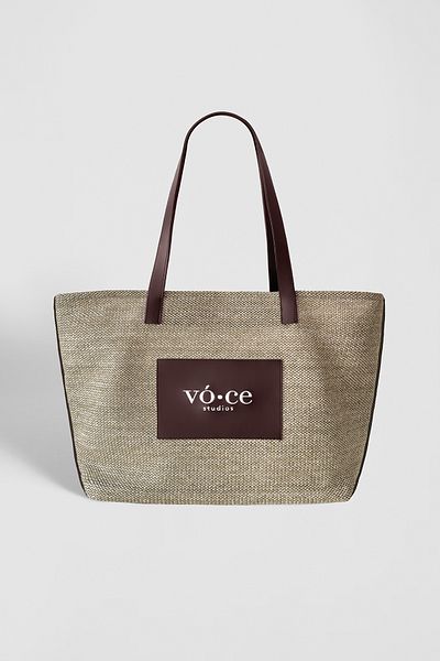voce studios Straw Bag – Nude Brown