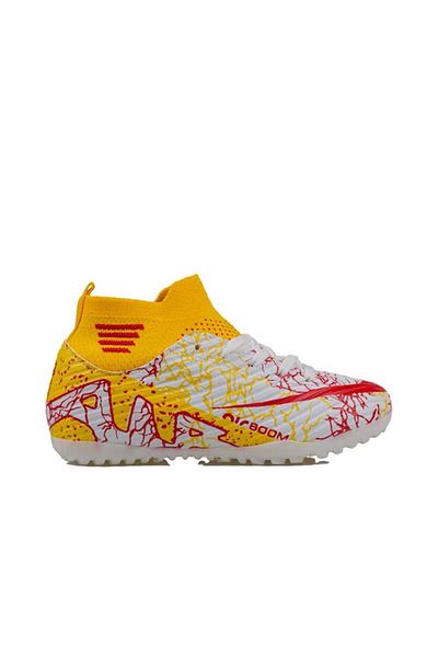 m2s Red Men's High-Rise Flexible Astroturf Field Shoes