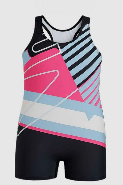MODANINO Girl's Swim Shorts One Piece Jumpsuit Swimsuit Set 5-16 Years 12231