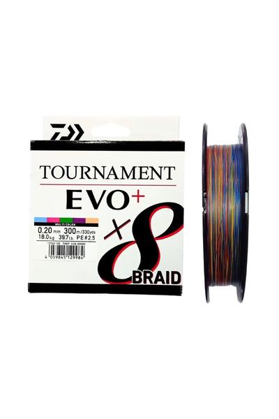 daiwa Tournament EVO+ 300m 0.20mm 8X Multi Color İp Misina