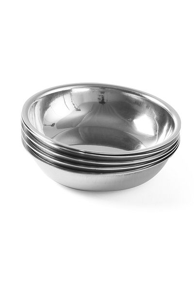 HENDI Bol de salată, oțel inoxidabil, diametru 100 mm, set de 4 - 452325