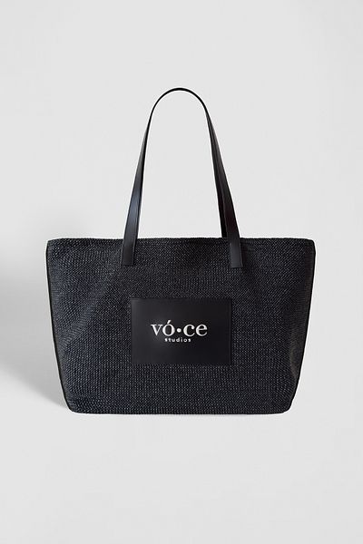 voce studios Straw Bag – Black