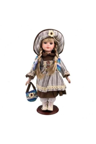 OEM Decoratiune papusica cocheta, ceramica, multicolor, 15x35 cm, M4