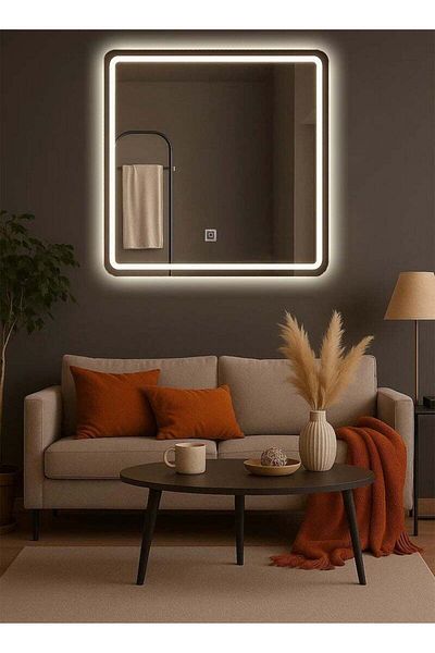 Taimi Elegantly designed decorative mirror70x70cm-with front and back lighting fordressing rooms,bedrooms