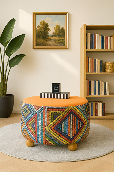 DEKOR MOBİLYACIM Linonova Xlarge Oturma Alanı Pofidik Puf Bench Orta Sehpa Ah...