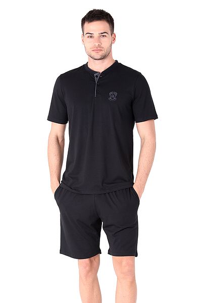 D'S Damat Ds Damat Regular Fit Cotton Shorts Suit Black