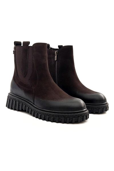 Venüs 2452605K Women's Genuine Leather Thick Sole Nubuck Chelsea Boots