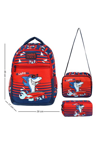 Çanta Trend Rucsac pentru școală primară pentru copii cu licență, cutie de prânz și suport pentru stilou