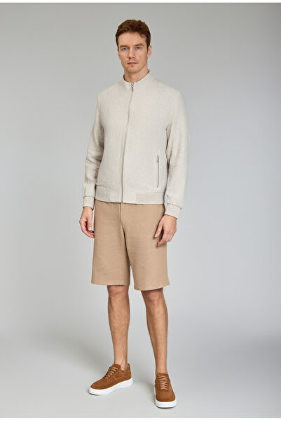 Bisse Bej Yazlık Keten Erkek Mont