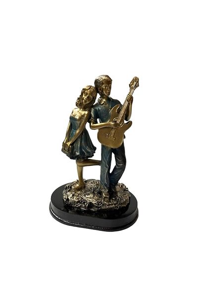 OEM Statueta cuplu indragostiti, rasina 19x12x8 cm, multicolor