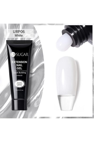 Belora Gel UV pentru extensii de unghii, Gel pentru extensii de unghii UR SUGAR - Alb