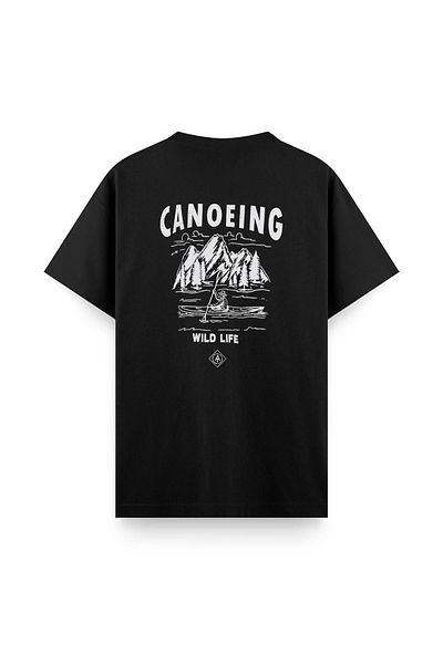 Oksit Μπλουζάκι Unisex με στάμπα πλάτης Canoening Crew Neck