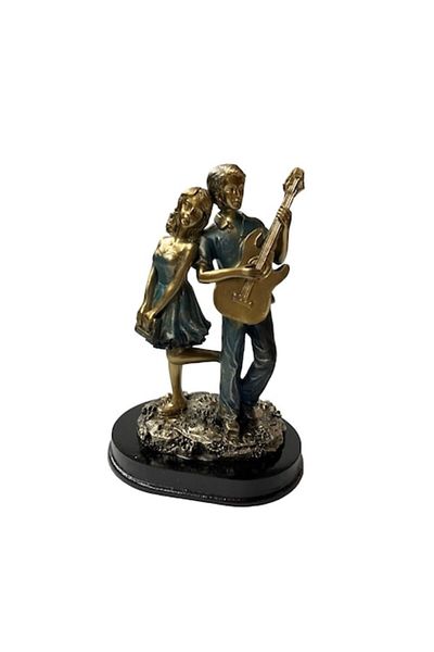 OEM Statueta cuplu indragostiti, rasina 19x12x8 cm, multicolor