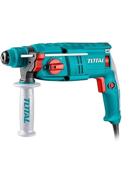TOTAL Carrr Rotary Hammer Drill 650W - TH306226, 220-240V, SDS Plus, Auxiliary Handle, Depth Gauge