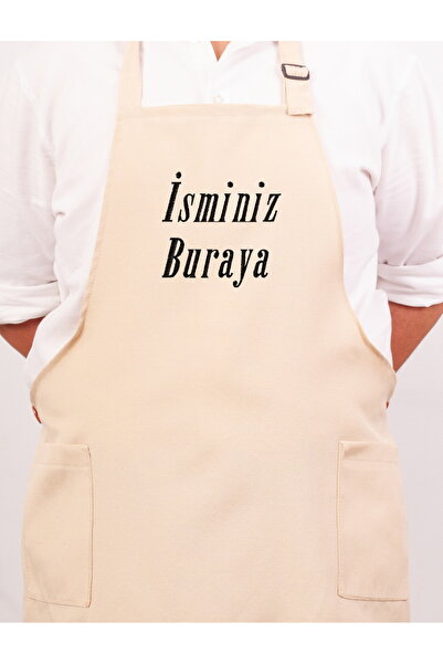 Artex Kişiye ve İsme Özel İsim Nakışlı Mutfak Kafe Chef Barista Garson Çiçekç...