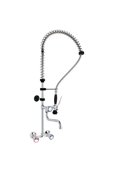 HENDI Bateria kuchenna z wylewką i prysznicem do montażu na ścianę wys. 101 cm - 810293