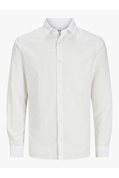 Jack & Jones JJEBREEZE LINEN BLEND SHIRT LS KETEN GÖMLEK
