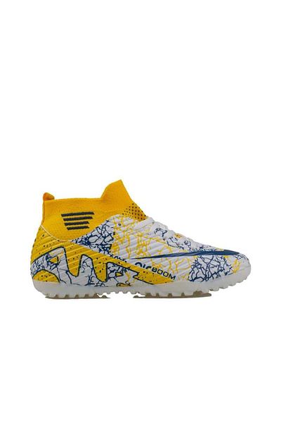 m2s Yellow Men's High-Rise Flexible Astroturf Field Shoes