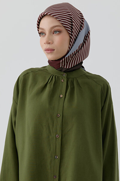 Tuğba Mana Twill İpek Eşarp - Bordo