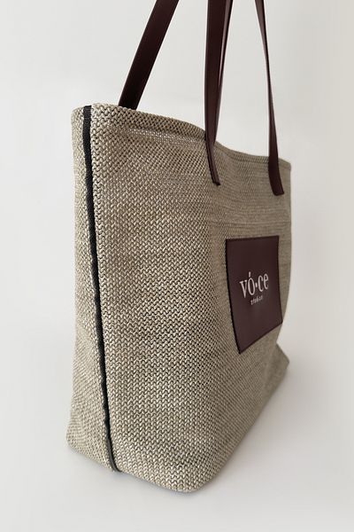 voce studios Straw Bag – Nude Brown