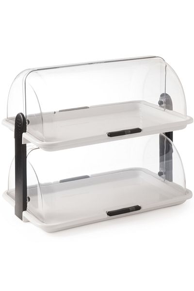 HENDI Witrynka ekspozycyjna bufetowa z pokrywą roolltop podwójna 380 x 260 x 355 mm - 871768