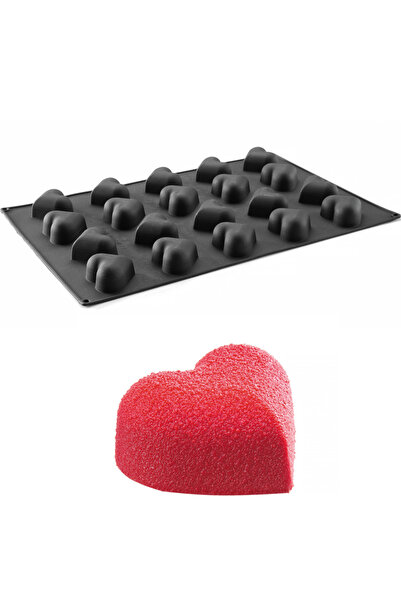 HENDI Forma silikonowa do pralin musów wypieków 570 x 375 mm - serca