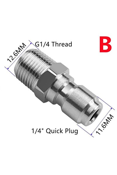 Choice3 موصل سريع التوصيل من الفولاذ المقاوم للصدأ مقاس 1/4 بوصة ومحول DN8 لم...