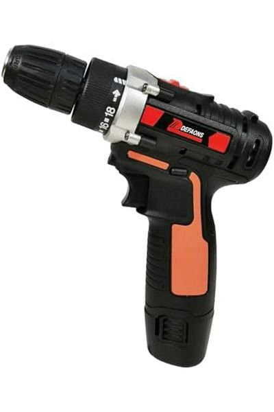 DEFAONS 12v Cordless Drill Set With 2 Batteries, Variable Speed & Bits For Diy And Home Use