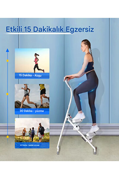 Raiden C-01 Katlanabilir Dikey Tırmanma Egzersiz Aleti Stepper Kondisyon Bisikleti Spor Aleti Fitness Aleti