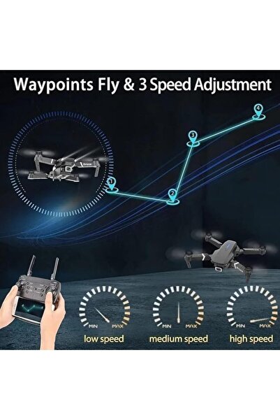 Generic MUNTAQI E99 Drone with 4K HD Camera – Foldable RC Quadcopter with Obstacle Avoidance, Height Hold