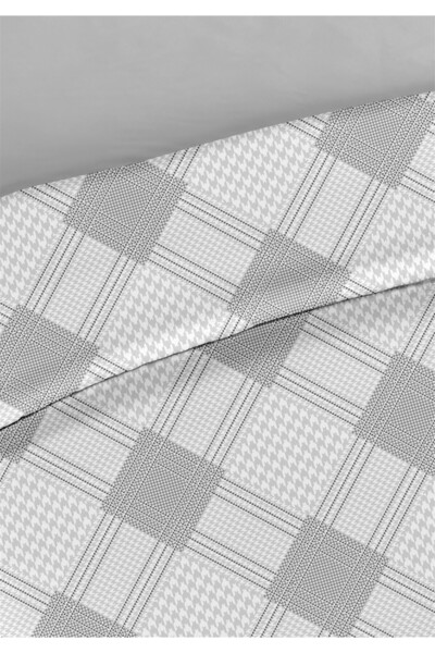 Evim Loren 100% Cotton Double Duvet Cover Set 200X220Cm Dark Gray-Gray