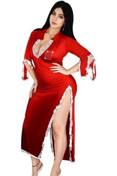 Generic Striped Dance Jalabiya Free Size for Up to 75kg