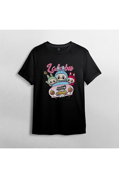 Pixxa Labubu Unisex 100% Cotton Crew Neck T-Shirt Model 1