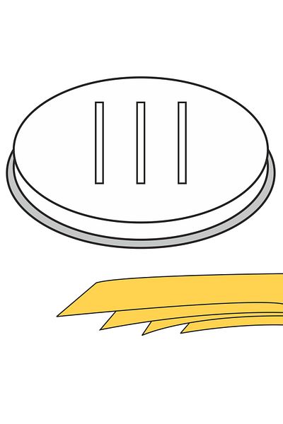 HENDI Końcówka do wyrobu makaronu PAPPARDELLE szerokie wstążki 5 otworów 16x1 mm MPF2.5/4 - 229385
