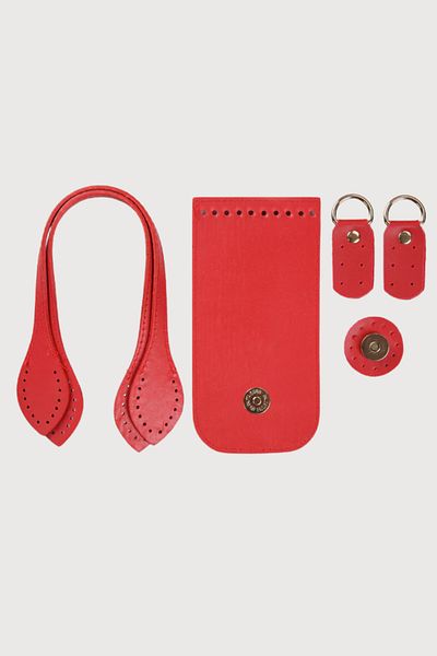 FOLD Fashion Bag Kit Red Bag Knitting Kit