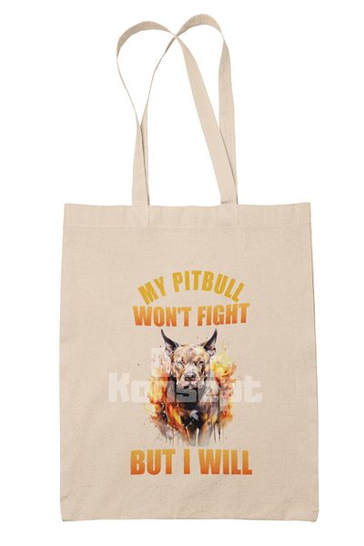 giftkonsept My Favorite People Are Dogs Dog Lover Printed Gift Organic Raw Cloth Bag