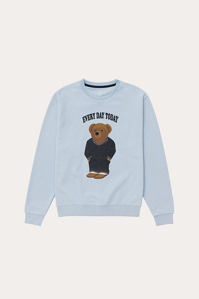 Katia&Bony Boy's Teddy Patterned Pajama Top Blue
