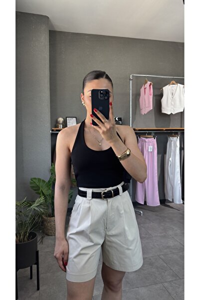 YOUR NAME Μπλούζα με λαιμόκοψη και ανοιχτή πλάτη κοτλέ