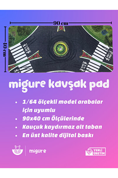 Migure Kavşak Dioramapad 90x40cm Gaming Mousepad Xl Premium Diorama