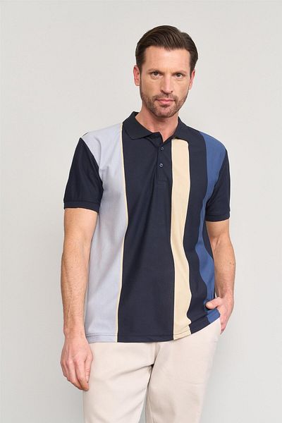Çetinkaya Chester Polo 3897 Men's Polo Shirt 30/1 Ring Spun Pique Dark Navy Blue